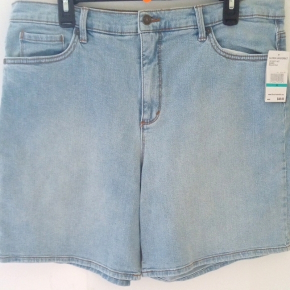 Gloria Vanderbilt Pants - GLORIA VANDERBILT RELAXED FIT LITE BLUE DENIM SHORTS PLUS SIZE 16 NWT